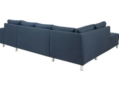 Vente-unique Modulair-Calverton Hoekbank Chaise Longue Rechts Gericht Donkerblauw.