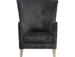 Vente-unique Fauteuil Met Holle Rugleuning-Campo Fauteuil Donkergrijs.