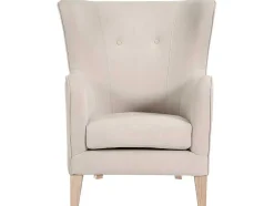 Vente-unique Fauteuil Met Holle Rugleuning-Campo Fauteuil Zandkleurig.
