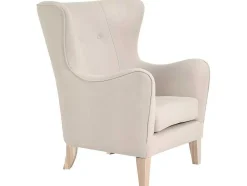 Vente-unique Fauteuil Met Holle Rugleuning-Campo Fauteuil Zandkleurig.