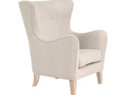 Vente-unique Fauteuil Met Holle Rugleuning-Campo Fauteuil Zandkleurig.