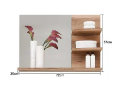 Vente-unique Accessoires & Spiegels-Cancunboom Spiegel Bad Noten Decor.