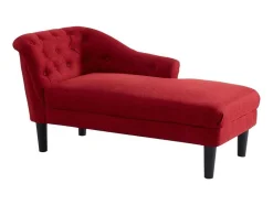 Vente-unique Chaise Longue-Chaise Longue - Hoek Rechts - Anouk Van Stof - Rood