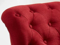 Vente-unique Chaise Longue-Chaise Longue - Hoek Rechts - Anouk Van Stof - Rood