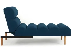 Vente-unique Chaise Longue-Chaise Longue Eenzits Slaapbank Cival Van Stof - Blauw