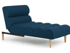 Vente-unique Chaise Longue-Chaise Longue Eenzits Slaapbank Cival Van Stof - Blauw