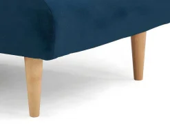 Vente-unique Chaise Longue-Chaise Longue Eenzits Slaapbank Cival Van Stof - Blauw