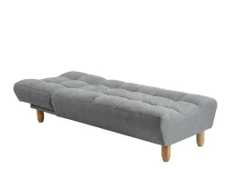 Vente-unique Chaise Longue-Chaise Longue Klik-Klak Van Stof - Grijs