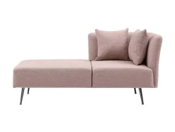 Vente-unique Chaise Longue-Chaise Longue Links Van Roze Stof Napasa