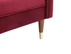Vente-unique Chaise Longue-Chaise Longue Rechts Van Bordeaux-Rood Velours Umari