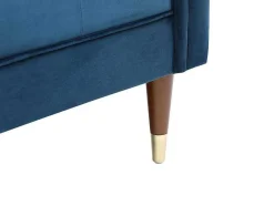 Vente-unique Chaise Longue-Chaise Longue Rechts Van Blauwgroen Velours Umari