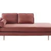Vente-unique Chaise Longue-Chaise Longue Van Stof Kahel- Hoek Rechts - Oud Roze