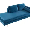 Vente-unique Chaise Longue-Chaise Longue Van Stof Kahel - Hoek Links - Eendblauw