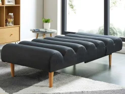 Vente-unique Chaise Longue-Chaise Longue/Bedbank Van Stof Cival - Antraciet