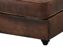 Vente-unique Chaise Longue-Chesterfield Chaise Longue - Hoek Rechts - Shirel Van Microvezel Met Lived-In Leeraspect