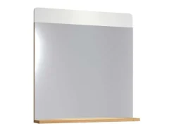 Trendteam Accessoires & Spiegels-Ciara Spiegel 1 Plank Artisanaal Eiken Decor, Spiegelglas.