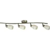 EPIKASA Aanbiedingen: Woonaccessoires-Clea Plafondlamp, Messing, Ecru, 78X9X20 Cm,