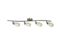 EPIKASA Aanbiedingen: Woonaccessoires-Clea Plafondlamp, Messing, Ecru, 78X9X20 Cm,