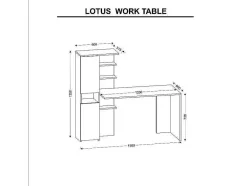 EPIKASA Bureaumeubel-Clio Bureau, Wit, 150X60X135 Cm,