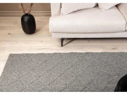Vente-unique Woonkamertapijt-Cloudy Vloerkleed 300X200 Cm Wol Grijs.