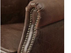 Vente-unique Fauteuil Leer-Clubfauteuil Van Leer Met Lived-In Uiterlijk Enguerrand