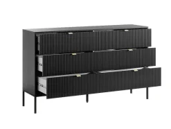 PASCAL MORABITO Ladekast-Commode Met 6 Lades - Zwart - Liouba - Van
