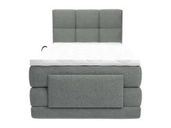 Palacio Elektrisch Relaxatiebed-Complete Boxspringset Met Gestoffeerd Hoofdbord Met Elektrische Relaxbedbodems Met Matras Met Topmatras 100 X 200 Cm Stoffen Bekleding Lichtgrijs Lodi Van