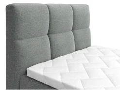 Palacio Elektrisch Relaxatiebed-Complete Boxspringset Met Gestoffeerd Hoofdbord Met Elektrische Relaxbedbodems Met Matras Met Topmatras 100 X 200 Cm Stoffen Bekleding Lichtgrijs Lodi Van