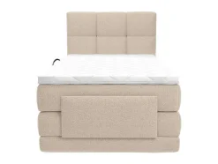 Palacio Elektrisch Relaxatiebed-Complete Boxspringset Met Gestoffeerd Hoofdbord Elektrisch Verstelbare Relaxbedbodems Met Matras Met Topmatras 100 X 200 Cm Stoffen Bekleding Beige Lodi Van