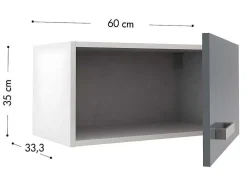 Vente-unique Keukenmeubel-Complete Hoekkeuken - 9 Opbergruimtes - Grijs & Wit - Trattoria