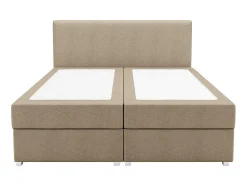 Ysmée Boxspringbed-Complete Set Met Boxspring En Hoofdbord + Bedbodem + Matras + Topmatras - 180 X 200 Cm - Stof - Beige - Onan Van Ysmee