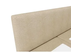 Ysmée Boxspringbed-Complete Set Met Boxspring En Hoofdbord + Bedbodem + Matras + Topmatras - 180 X 200 Cm - Stof - Beige - Onan Van Ysmee