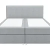 Ysmée Boxspringbed-Complete Set Met Boxspring En Hoofdbord + Bedbodem + Matras + Topmatras - 180 X 200 Cm - Stof - Lichtgrijs - Onan Van Ysmee
