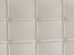 Ysmée Boxspringbed-Complete Set Met Boxspring En Gecapitonneerd Hoofdbord + Bedbodem + Matras + Topmatras - 180 X 200 Cm - Stof - Beige - Inao Van Ysmee