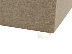 Ysmée Boxspringbed-Complete Set Met Boxspring En Hoofdbord + Bedbodem + Matras + Topmatras - 160 X 200 Cm - Stof - Beige - Onan Van Ysmee