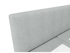 Ysmée Boxspringbed-Complete Set Met Boxspring En Hoofdbord + Bedbodem + Matras + Topmatras - 160 X 200 Cm - Stof - Lichtgrijs - Onan Van Ysmee