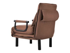 Vente-unique Uitklapbare Fauteuil-Converteerbare Stoffen Fauteuil - 6-Voudig Verstelbare Rugleuning - Bruin