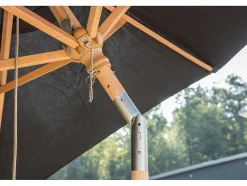 Vente-unique Parasol-Corypho Parasol Met Kantelfunctie Zwart.