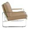 Angel Cerda Fauteuil Kunstleer-Creme Eco-Leren Gestoffeerde Fauteuil 5046