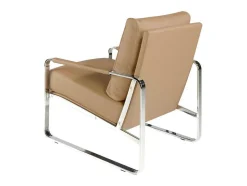 Angel Cerda Fauteuil Kunstleer-Creme Eco-Leren Gestoffeerde Fauteuil 5046