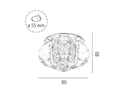 EPIKASA Plafondlamp-Cristaldream Plafondlamp, Chroom, 12X8X8 Cm,