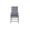 Vente-unique Tuindecoratie-Cushio Tuinkussen Met Hoofdsteun Voor 5 Pos. Fauteuil Grijs.
