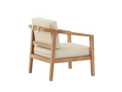 Vente-unique Tuindecoratie-Cushio Tuinkussen Voor Stoel Roomkleurig.