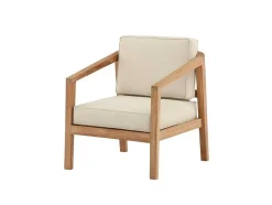 Vente-unique Tuindecoratie-Cushio Tuinkussen Voor Stoel Roomkleurig.