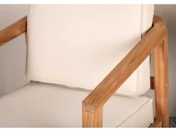 Vente-unique Tuindecoratie-Cushio Tuinkussen Voor Stoel Roomkleurig.