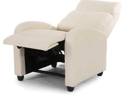 Vente-unique Fauteuil Kunstleer-Dallas Fauteuil, Creme