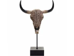 Vente-unique Standbeeld-Decoratief Staand Figuur Koeienschedel Mcw-D30
