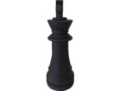 MYLIA Tuindecoratie-Decoratief Standbeeld Schaakspel In Cement Koning - B. 24,5 X H. 68 Cm - Gambit