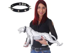 Vente-unique Standbeeld-Decoratiefiguur Luipaard Appel (Set Van 2)