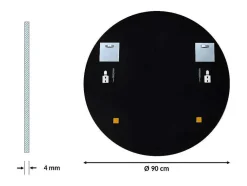 Vente-unique Spiegel-Decoratieve Ronde Spiegel Premium O90